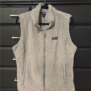 Patagonia Light Gray Sherpa Vest